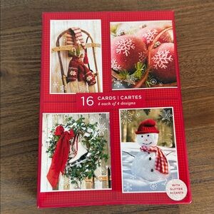 Image Arts Boxed Christmas Cards Assortment (4 Designs,16Cards w/Envelopes),New